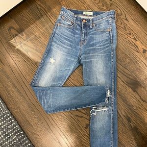 Madewell high rise ripped skinny jean